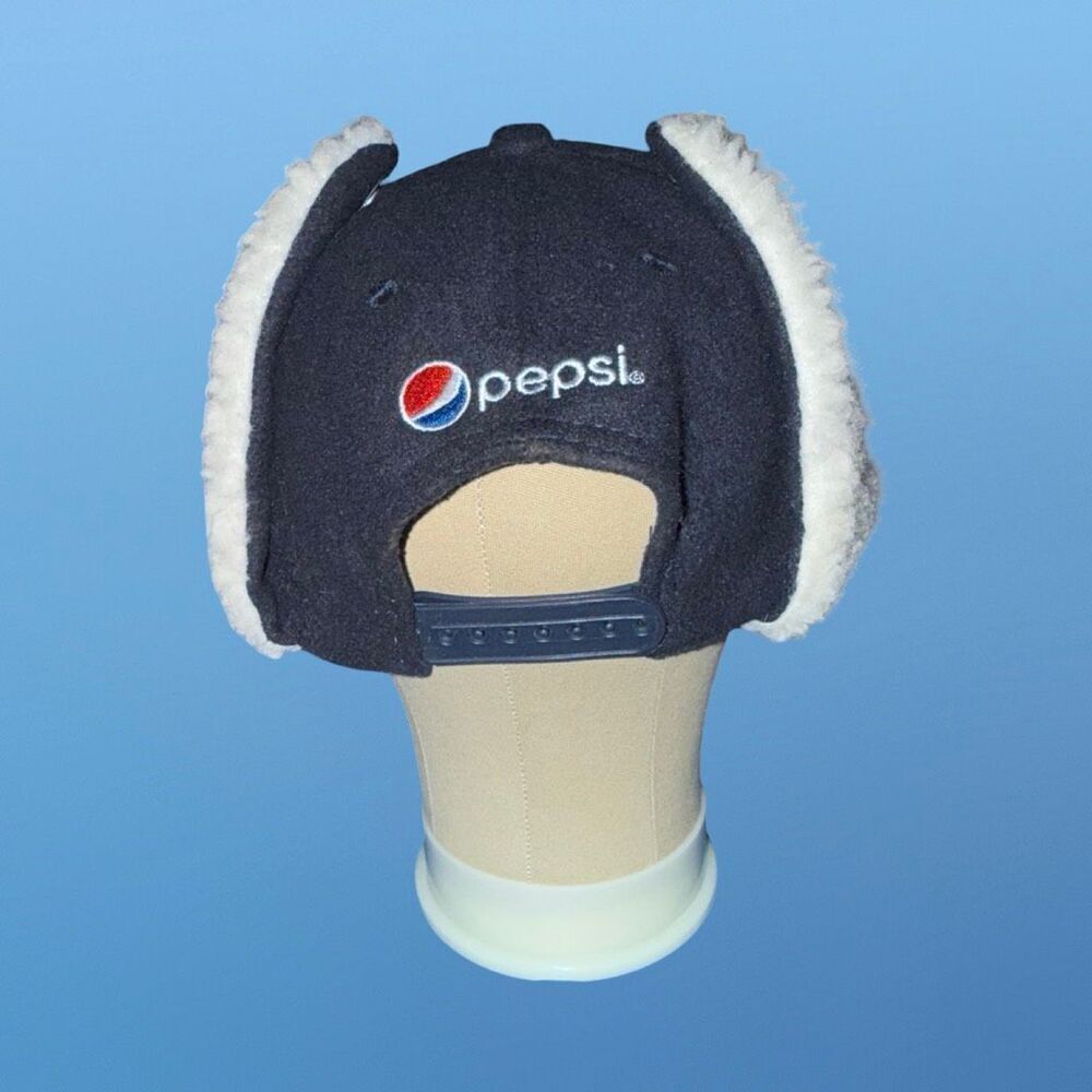 Melonwear Minnesota Twins Trapper Hat Baseball Cap Sherpa Ear Flaps Pepsi - Picture 5 of 13